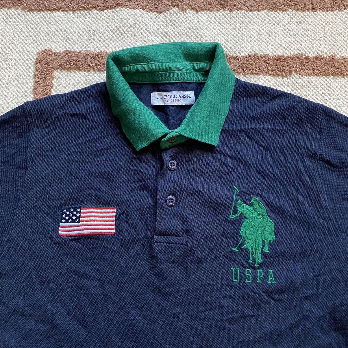 U.S. Polo Assn. US POLO ASSOCIATION USA FLAG Y2K RAP STYLE POLO T SHIRT Size US L / EU 52-54 / 3 - 2 Thumbnail