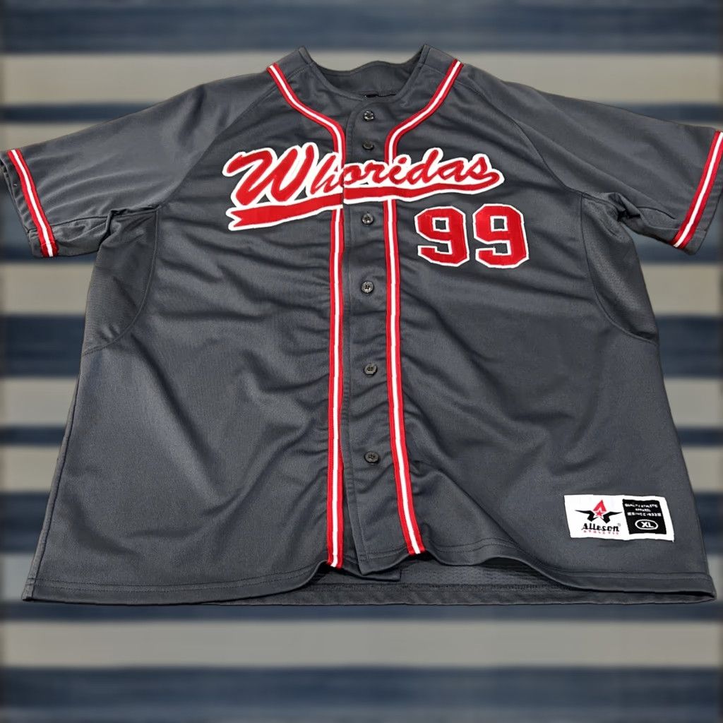 Vintage VINTAGE RARE Whoridas Southpaw Records BASEBALL Jersey Alleson XL Size US XL / EU 56 / 4 - 1 Thumbnail