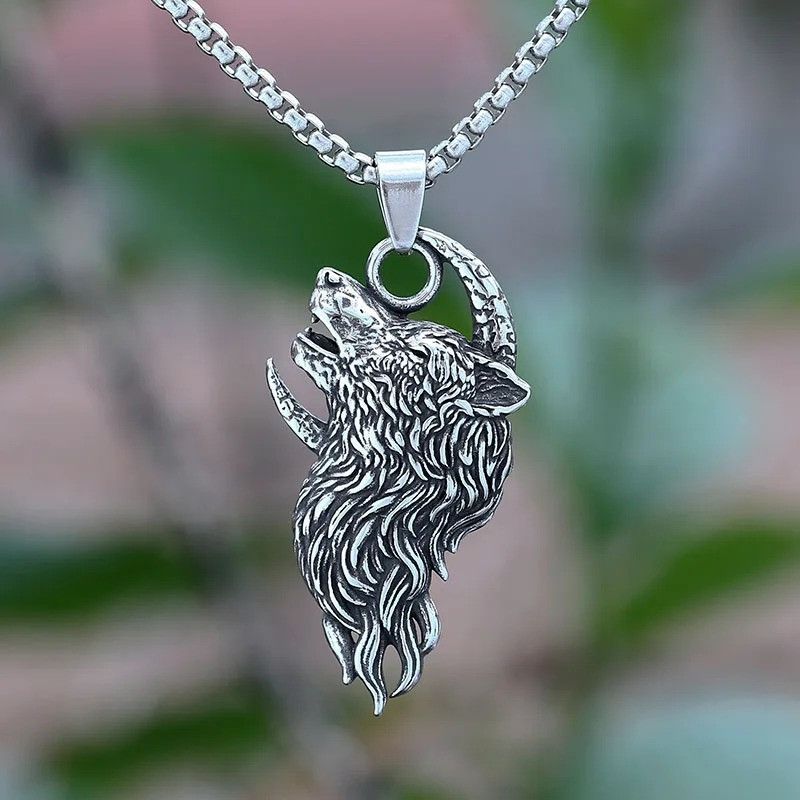 Japanese Brand × Jewelry Moon And Wolf Pendant Necklace 2025 Size ONE SIZE - 1 Thumbnail