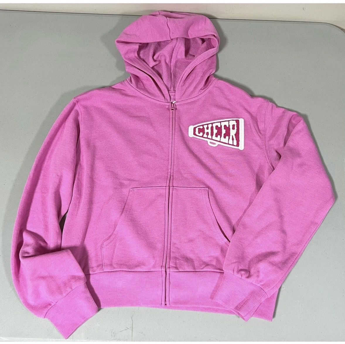 Vintage SO Pink ‘Cheer’ Cheerleader Zipper Sweatshirt Hoodie XL 📣✨ Size XL / US 12-14 / IT 48-50 - 1 Thumbnail