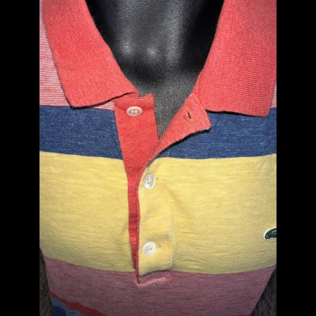 Lacoste Vintage Lacoste Striped Polo Size Size US XXL / EU 58 / 5 - 3 Thumbnail