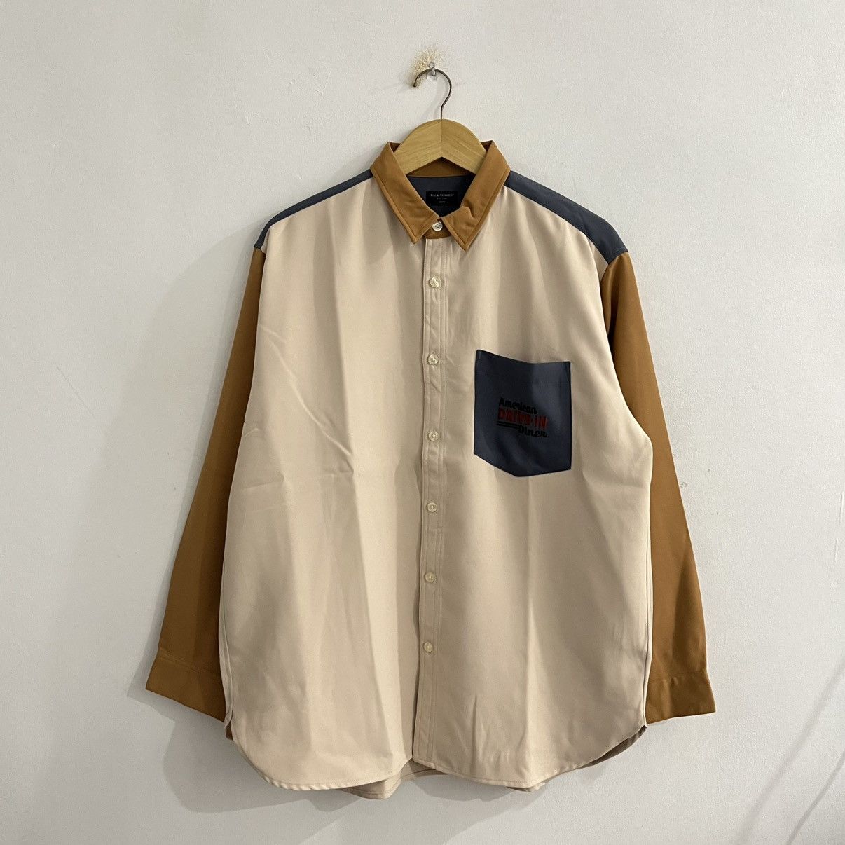 Japanese Brand Back Number Embroidered Button Up Shirt Size US M / EU 48-50 / 2 - 3 Thumbnail