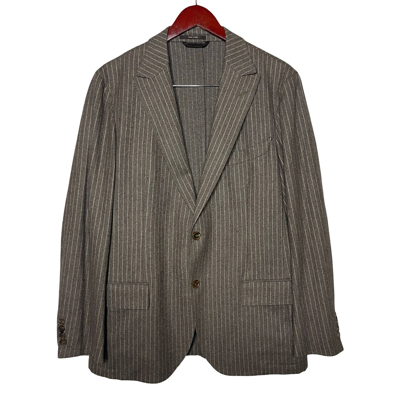 Ermenegildo Zegna Ermenegildo Zegna WOOL CASHMERE Brown Blazer Light Jacket 42 Size 42R - 1 Thumbnail