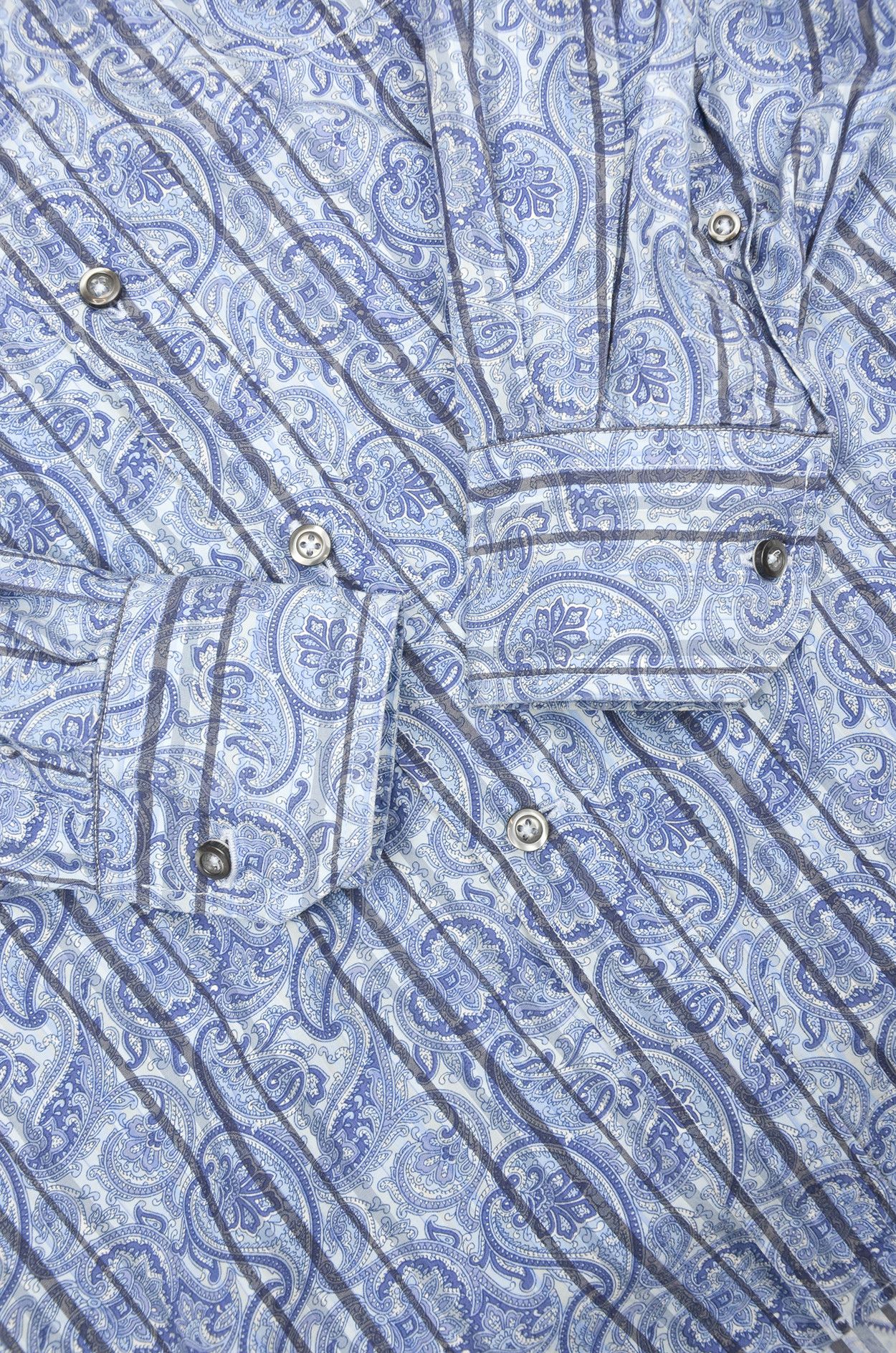 Canali Canali Italian Sportswear Blue Abstract Pattern Shirt S-M Size US S / EU 44-46 / 1 - 3 Thumbnail