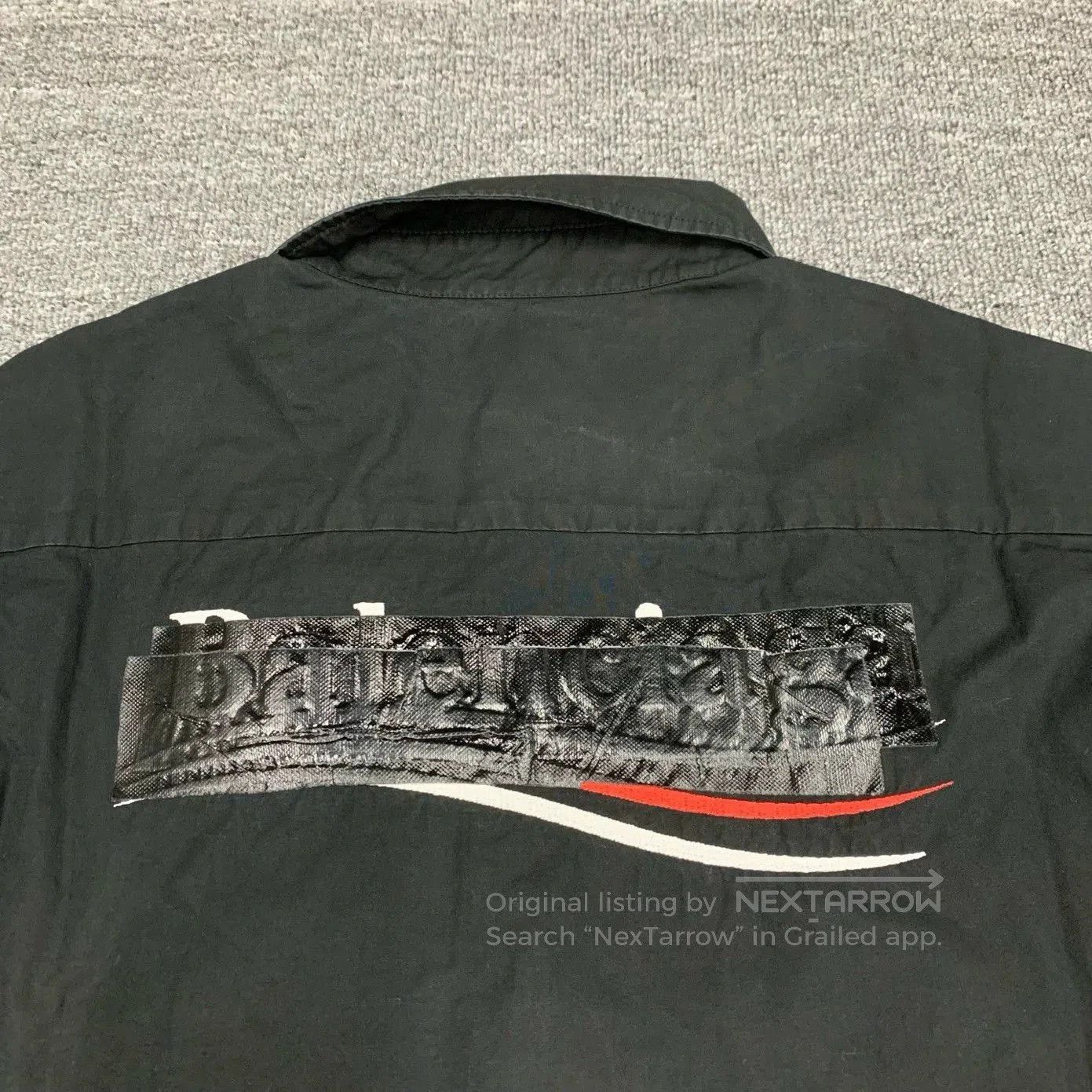 Balenciaga Balenciaga Black Tape Coke Wave Shirt Jacket. Size US S / EU 44-46 / 1 - 7 Thumbnail