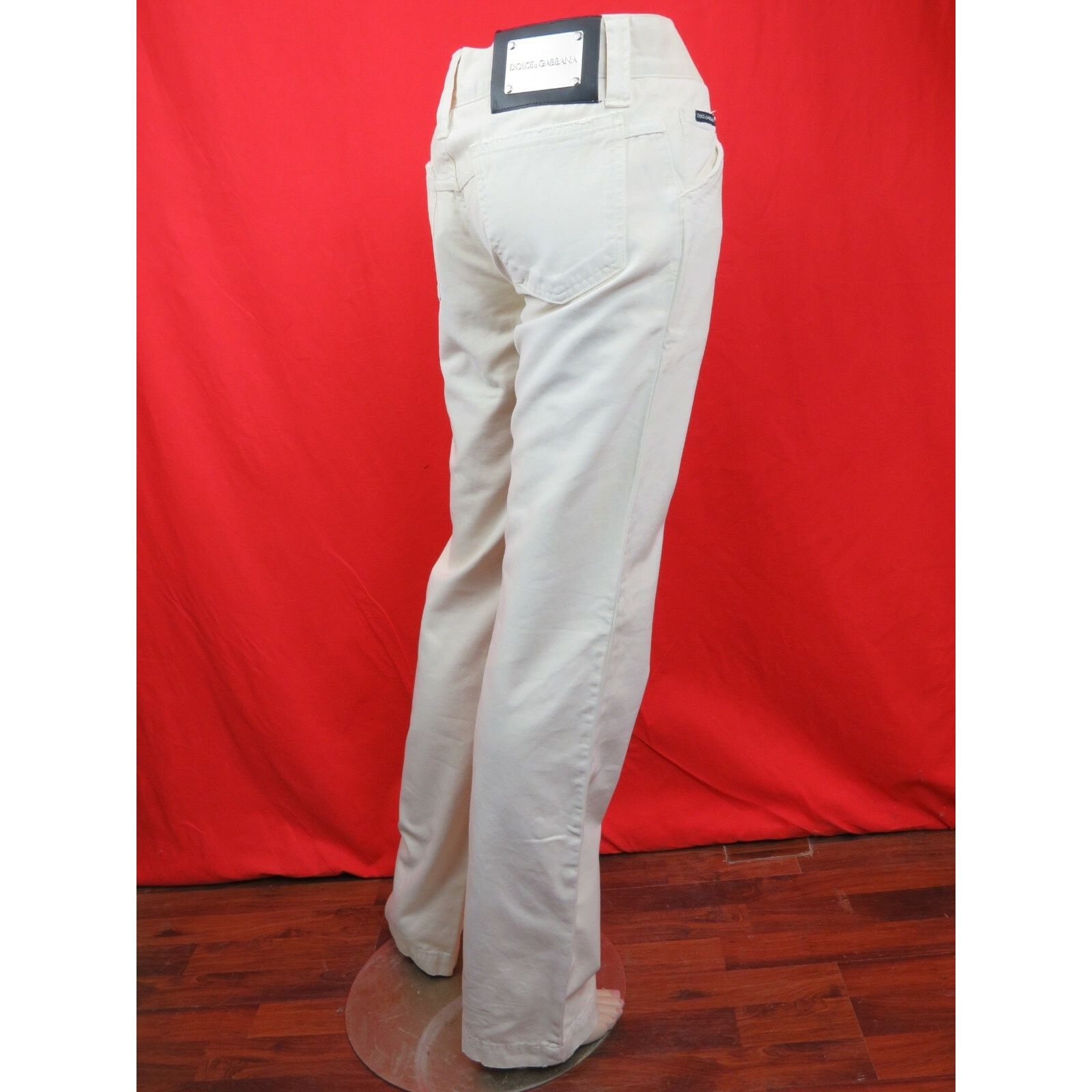 Dolce & Gabbana DOLCE GABBANA STRAIGHT LEG BEIGE COTTON PANTS JEANS S ITALY Size 30" / US 8 / IT 44 - 3 Thumbnail