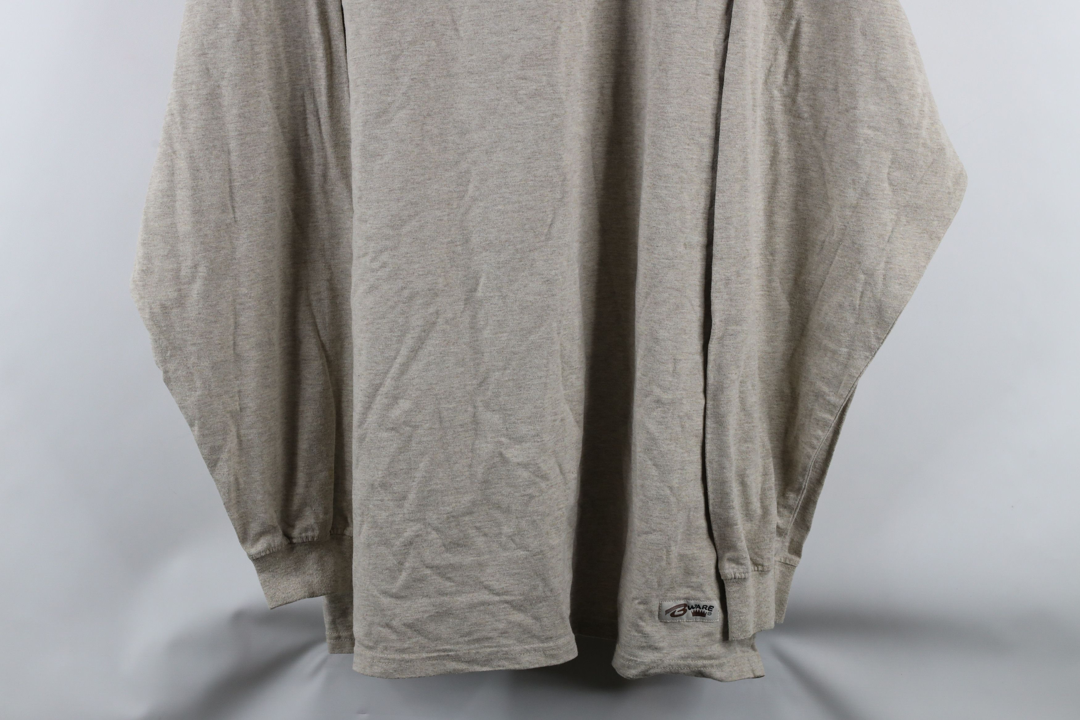 Vintage Vintage 90s Streetwear Long Sleeve T-Shirt Beige Cotton Size US XXL / EU 58 / 5 - 3 Thumbnail