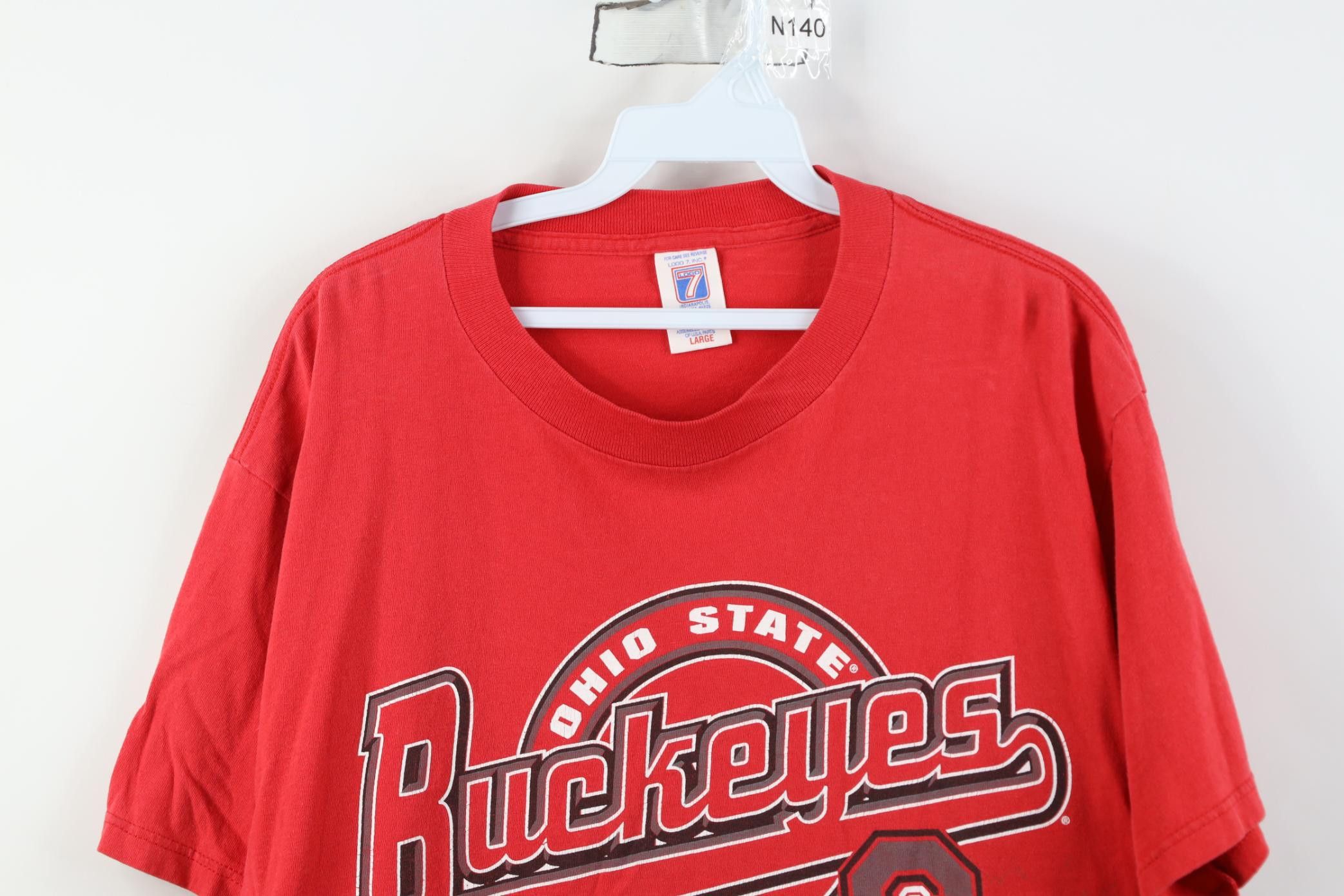 Vintage Vintage 90s Spell Script Ohio State University T-Shirt Red Size US L / EU 52-54 / 3 - 2 Thumbnail