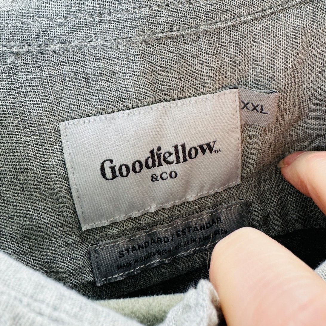 Other Goodfellow Light Gray Linen Long Sleeve Button Shirt 2XL Size US XXL / EU 58 / 5 - 7 Thumbnail