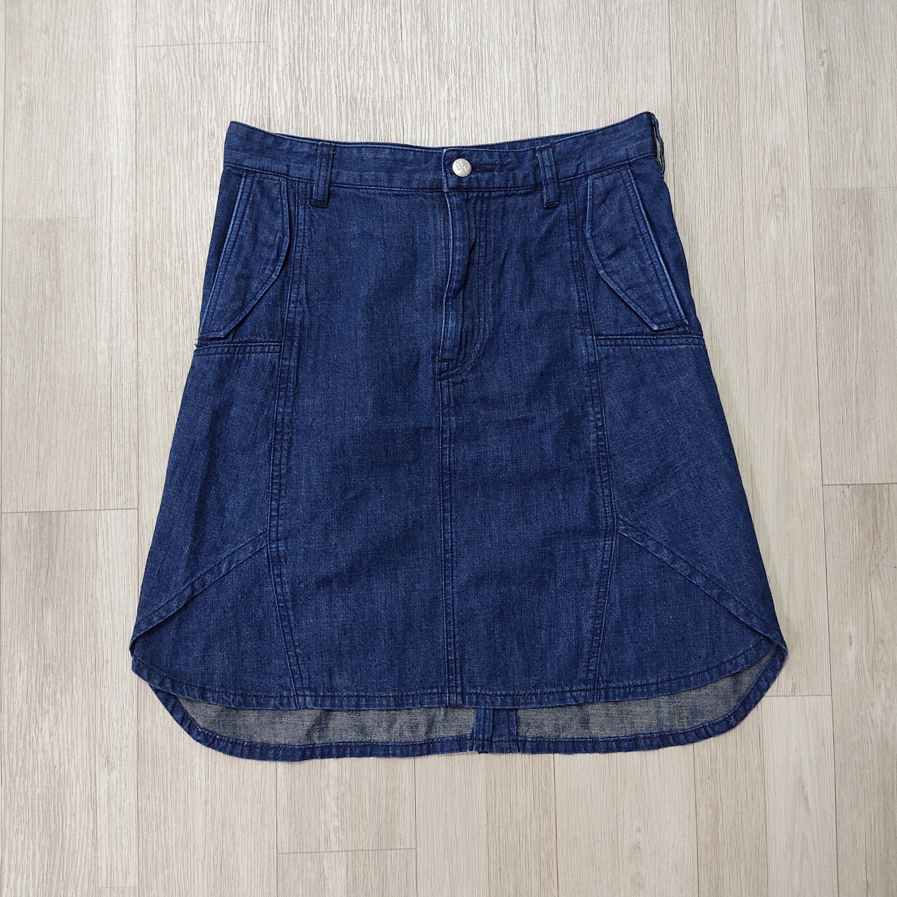Japan Blue White Mountaineering 2014SS Denim Blue Short Skirts Size 29" - 4 Thumbnail