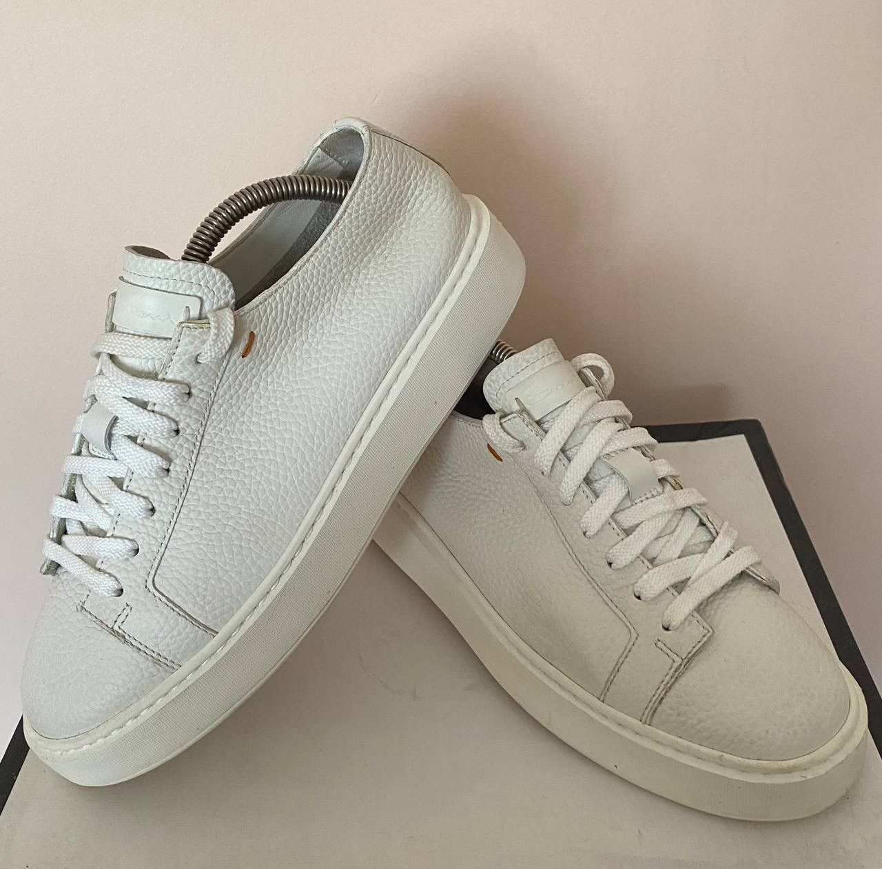 Santoni Santoni Design White women's Leather Classic Sneakers Size US 7 / IT 37 - 1 Thumbnail