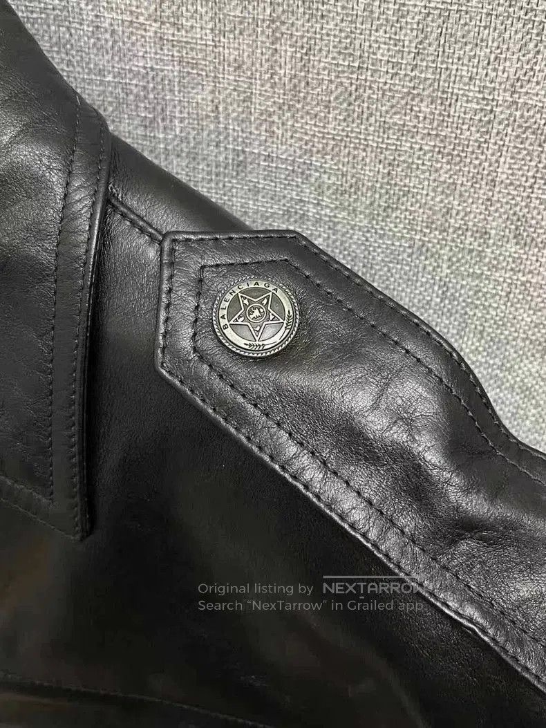 Balenciaga Balenciaga police uniform leather jacket jacket. Size US L / EU 52-54 / 3 - 4 Thumbnail