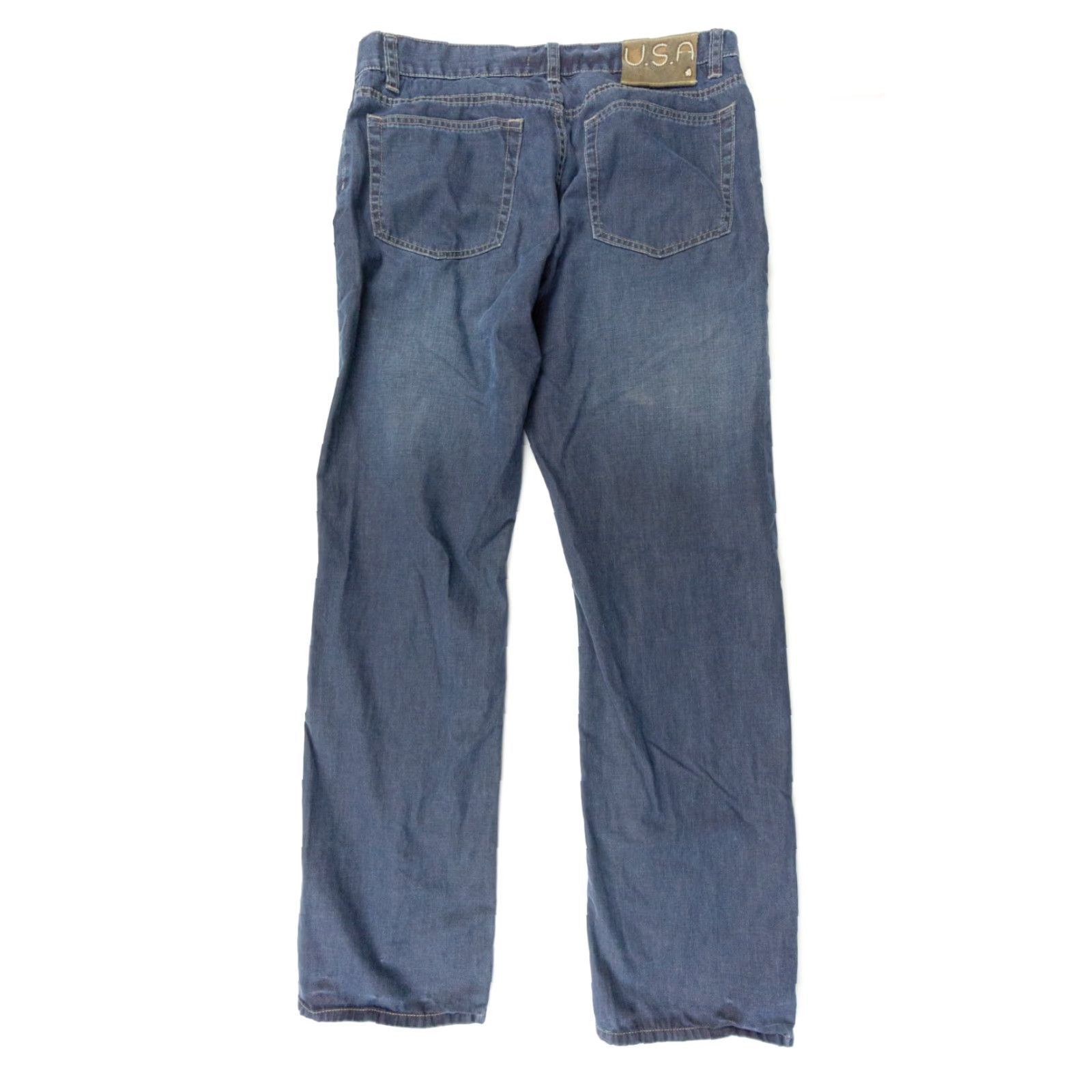 John Varvatos John Varvatos Jeans Mens 34x32 Blue Denim Straight Leg Casual Pants Size US 34 / EU 50 - 6 Thumbnail
