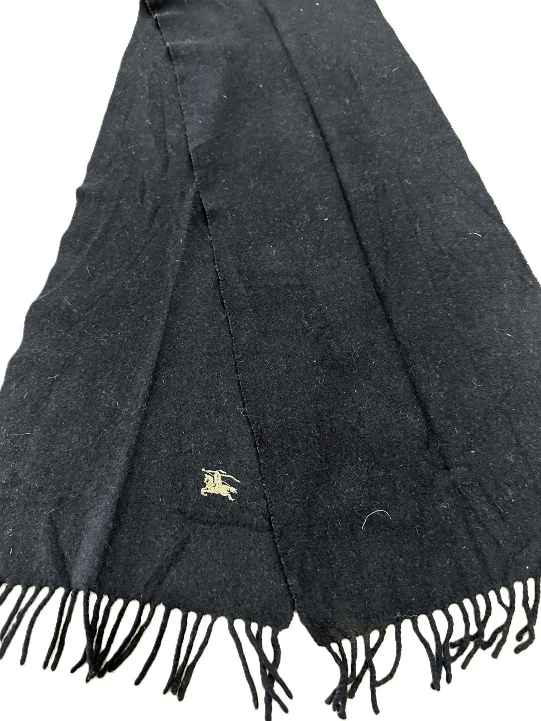 Burberry Burberrys Classic Check Black 100% Lambswool Unisex Scarf Size ONE SIZE - 3 Thumbnail