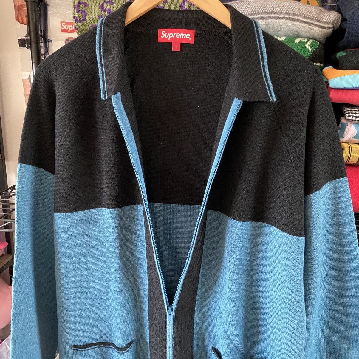Supreme Supreme Color Blocked Zip Up Sweater Blue 2019 Cardigan Size US XL / EU 56 / 4 - 5 Thumbnail