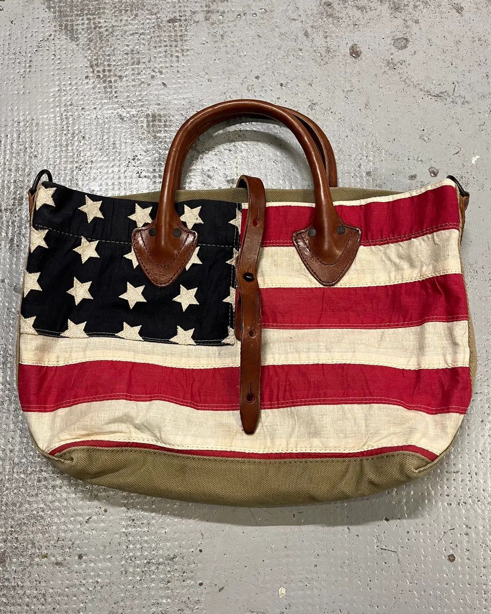 Polo Ralph Lauren Ralph Lauren Denim & Supply vintage USA Flag Khaki Tote Bag Size ONE SIZE - 1 Thumbnail