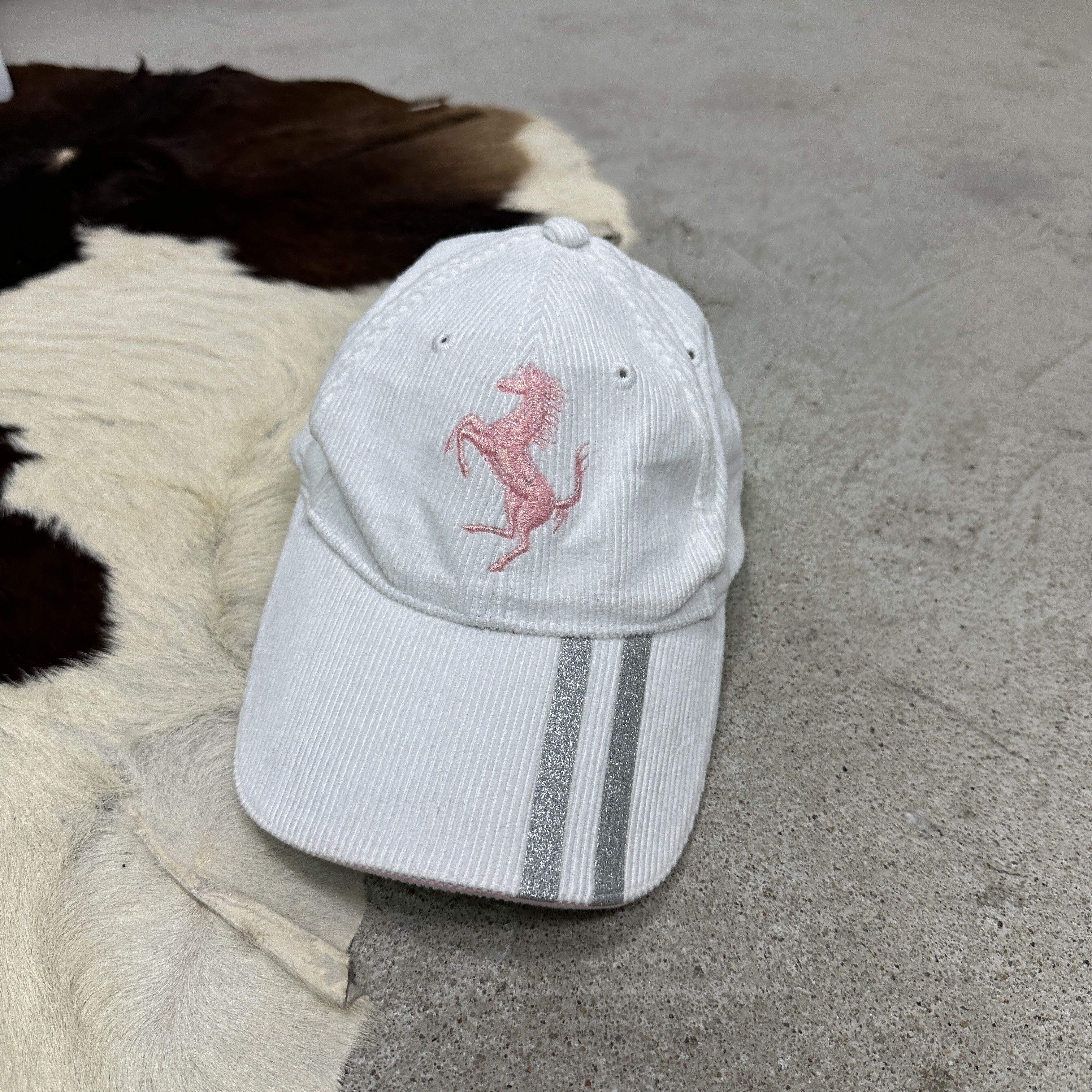 Ferrari Vintage Corduroy Streetwear Moto Ferrari Unisex Hat Y2K Size ONE SIZE - 2 Thumbnail