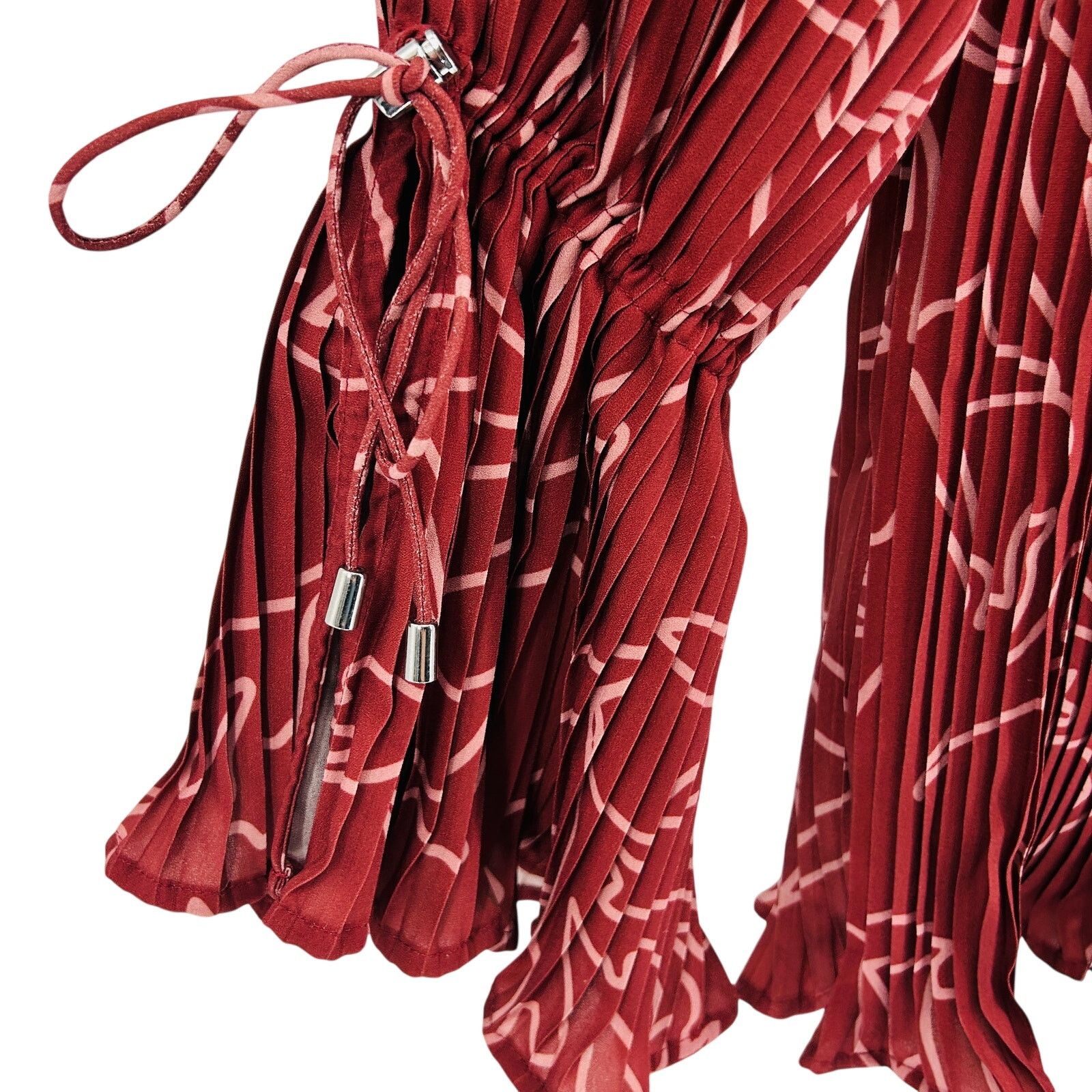 Other C/Meo Collective Red Dream Chaser Sexy Micro Pleat Playsuit Size 34" / US 12 / IT 48 - 4 Thumbnail