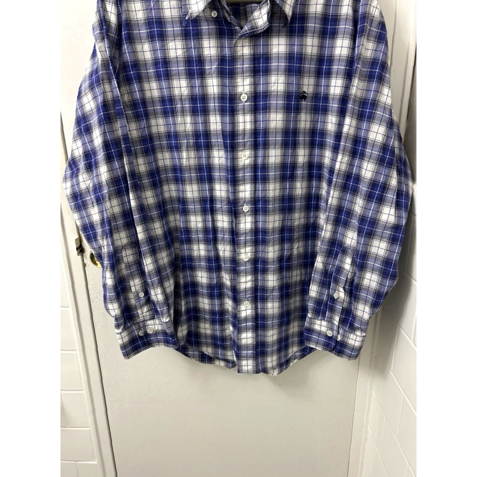 Brooks Brothers VINTAGE Brooks Brothers Original Polo Shirt Mens XL Blue Plaid Regent Button-Down Collar Size US XL / EU 56 / 4 - 3 Thumbnail