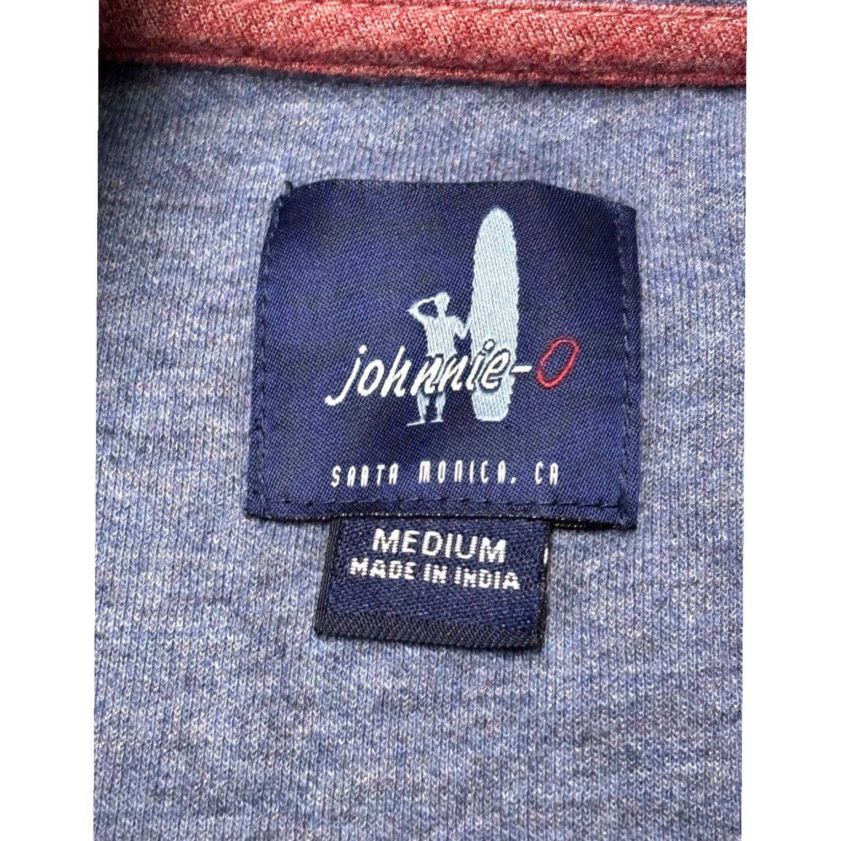 johnnie-O Johnnie-O Santa Monica Quarter Zip Pullover Sweater Heather Red Medium Cotton Size US M / EU 48-50 / 2 - 2 Thumbnail