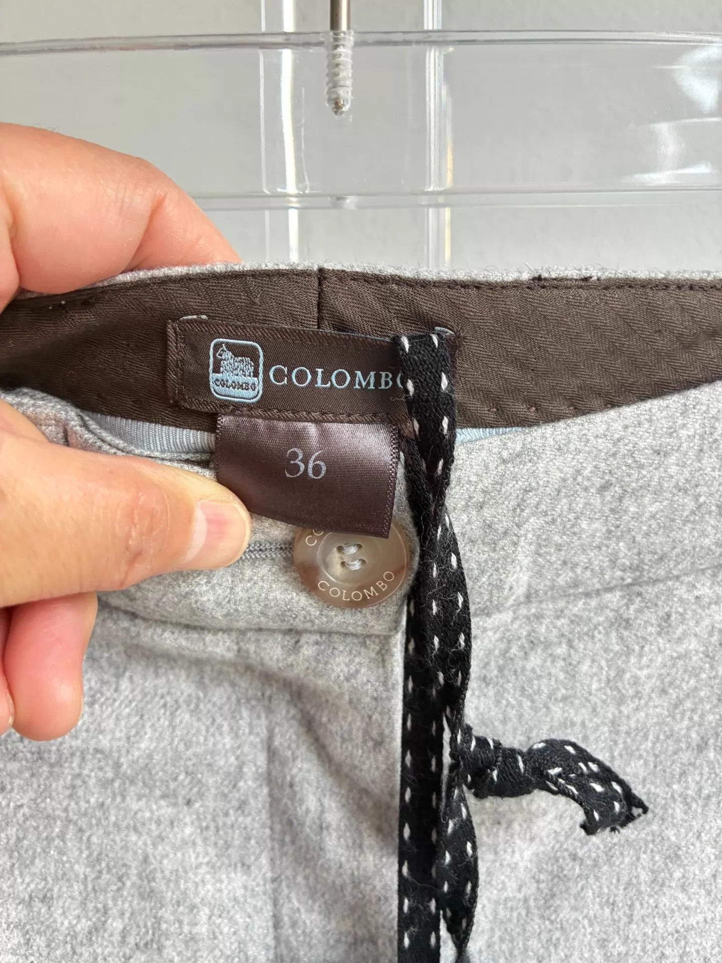 Colombo COLOMBO Italian Gray Wool Wide Leg Trousers 36 IT women's Size 25" / US 0 / IT 36 - 3 Thumbnail
