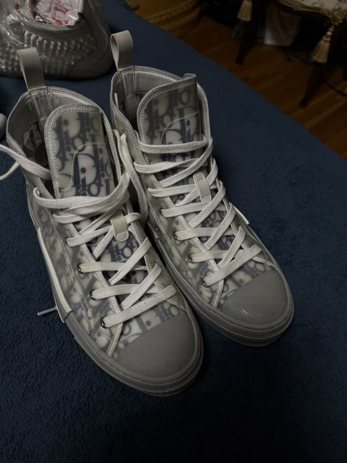 Dior Christian Dior high top logo sneakers Size US 9 / EU 42 - 3 Thumbnail