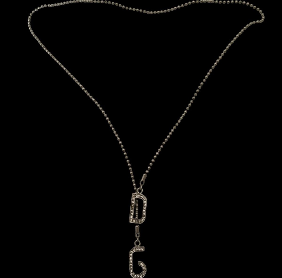Dolce & Gabbana DOLCE & GABBANA Rhinestone "D&G" Logo Adjustable Ball Chain Size ONE SIZE - 3 Thumbnail