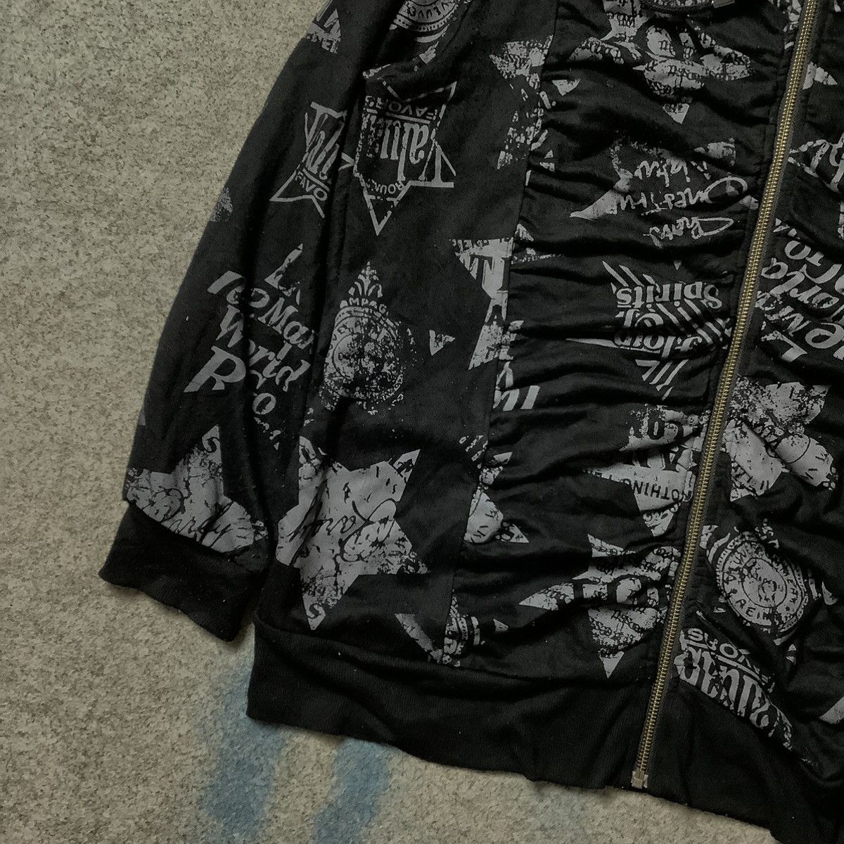 Hysteric Glamour × If Six Was Nine × Le Grande Bleu (L.G.B.) Ecrire Y2K Zipper Full Print Hoodie ifsixwasnine lgb style Size US L / EU 52-54 / 3 - 3 Thumbnail