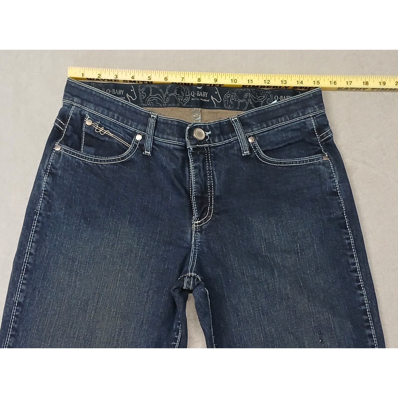 Wrangler Wrangler Q-Baby (9/10x34) Mid Rise Boot Cut Riding Jeans Size 30" / US 8 / IT 44 - 3 Thumbnail