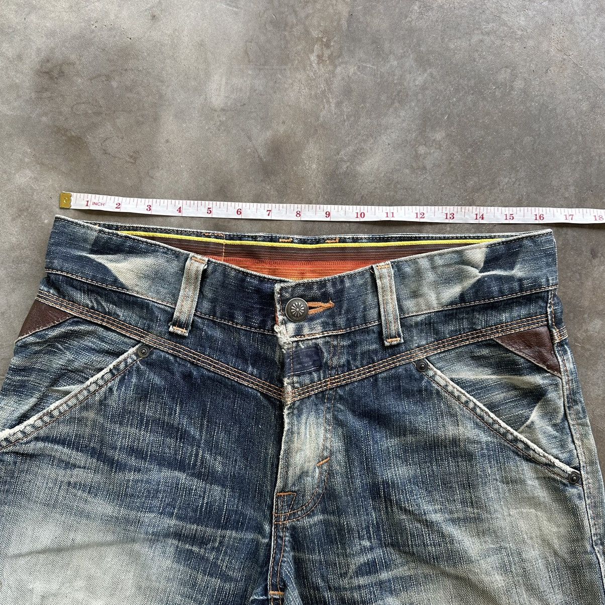 Edwin × Jean × Vintage Vintage Edwin Blue Trip Distressed Faded Denim Jean Pant W33 Size US 33 - 9 Thumbnail