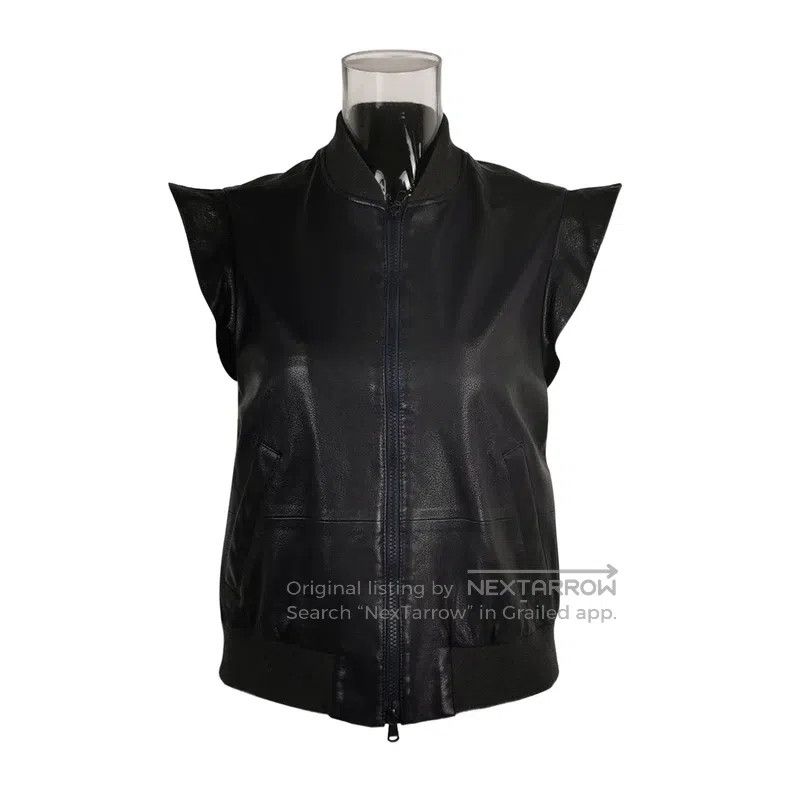 Brunello Cucinelli Brunello Cucinelli Solid-colored zipper sleeveless leather Size S / US 4 / IT 40 - 1 Thumbnail