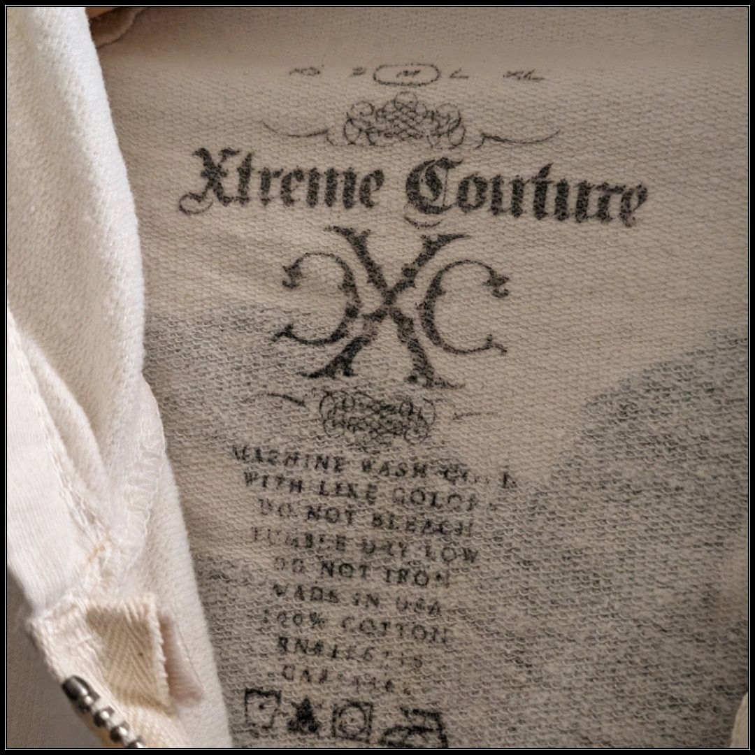 Affliction XTREME COUTURE Zip Up Hoodie Sweatshirt Velvet Print y2k M Size M / US 6-8 / IT 42-44 - 8 Thumbnail