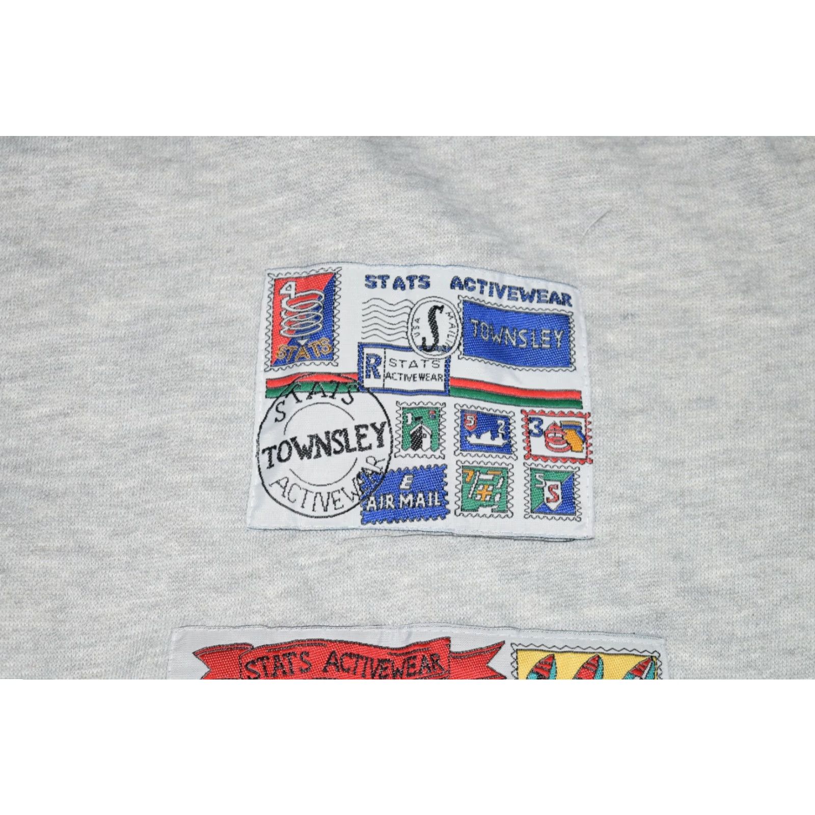 Vintage VINTAGE 1980s Stats Townsley Crewneck Sweatshirt Men’s XL Gray Heather Surf Sailing Hip Hop Unique Size US XL / EU 56 / 4 - 3 Thumbnail