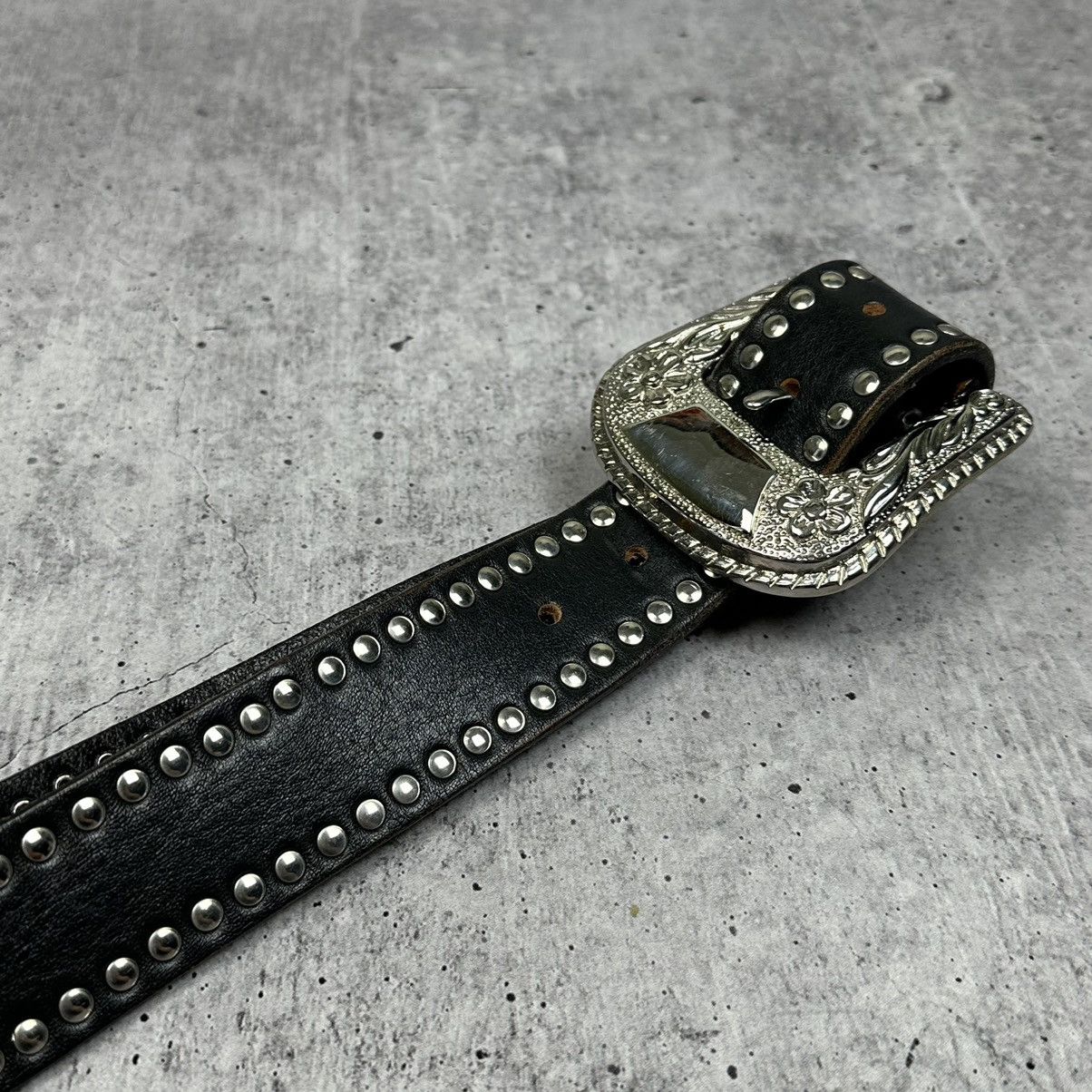 Vintage Vintage Italy 90s Nanni Leather Belt Y2K Style Size 34 - 7 Thumbnail