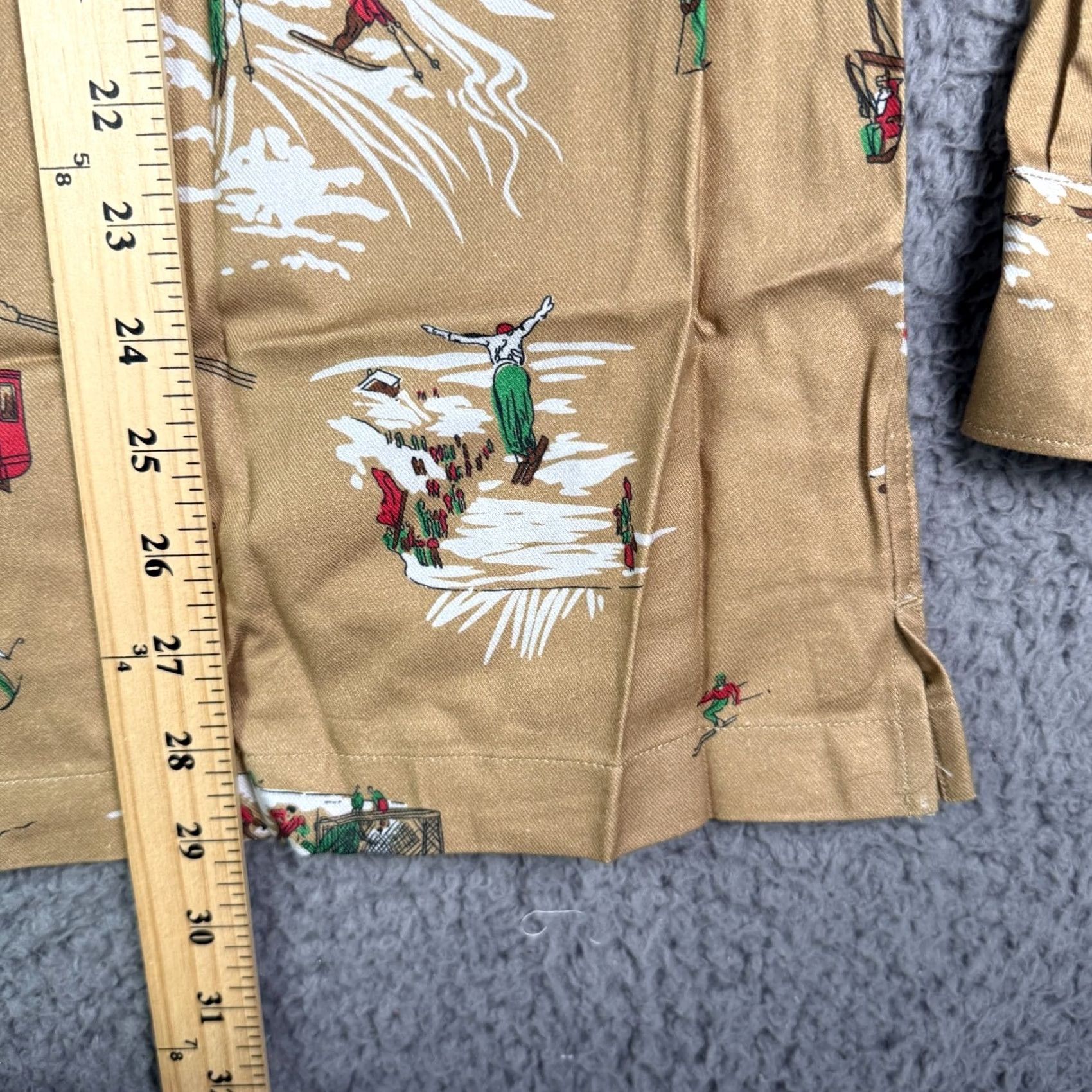 Todd Snyder VINTAGE Todd Snyder Albini Sled Print Flannel Shirt Mens M Tan Camp Loop Collar Shirt Mens M Tan Christmas Winter Snow Mountain Sled Pockets Buttons Size US M / EU 48-50 / 2 - 7 Thumbnail