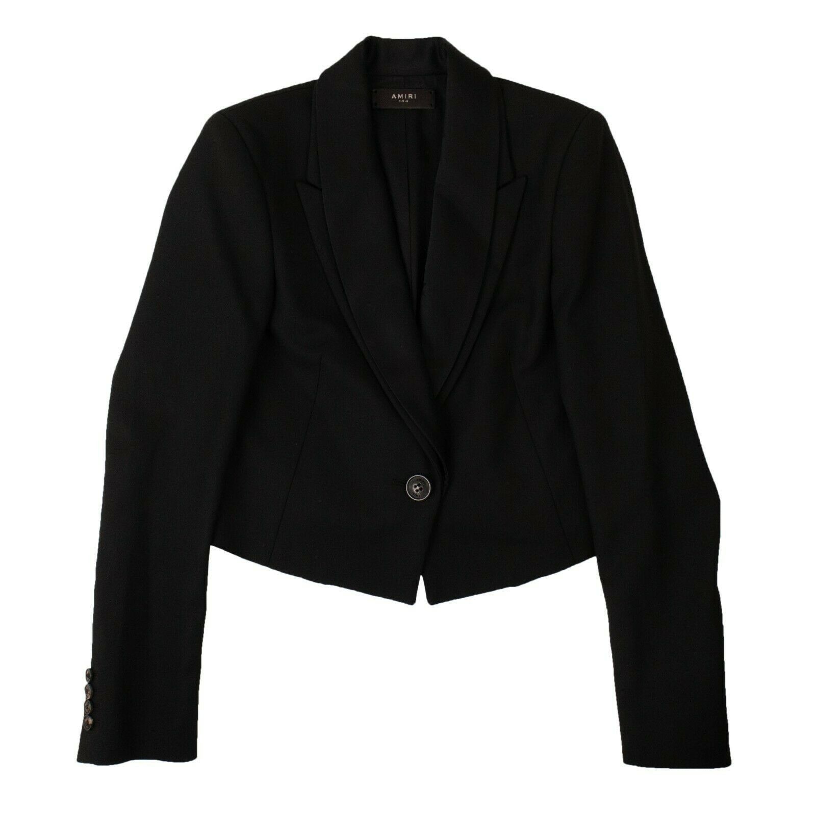image of Amiri Black Double Collar Blazer Jacket Size 42, Women's