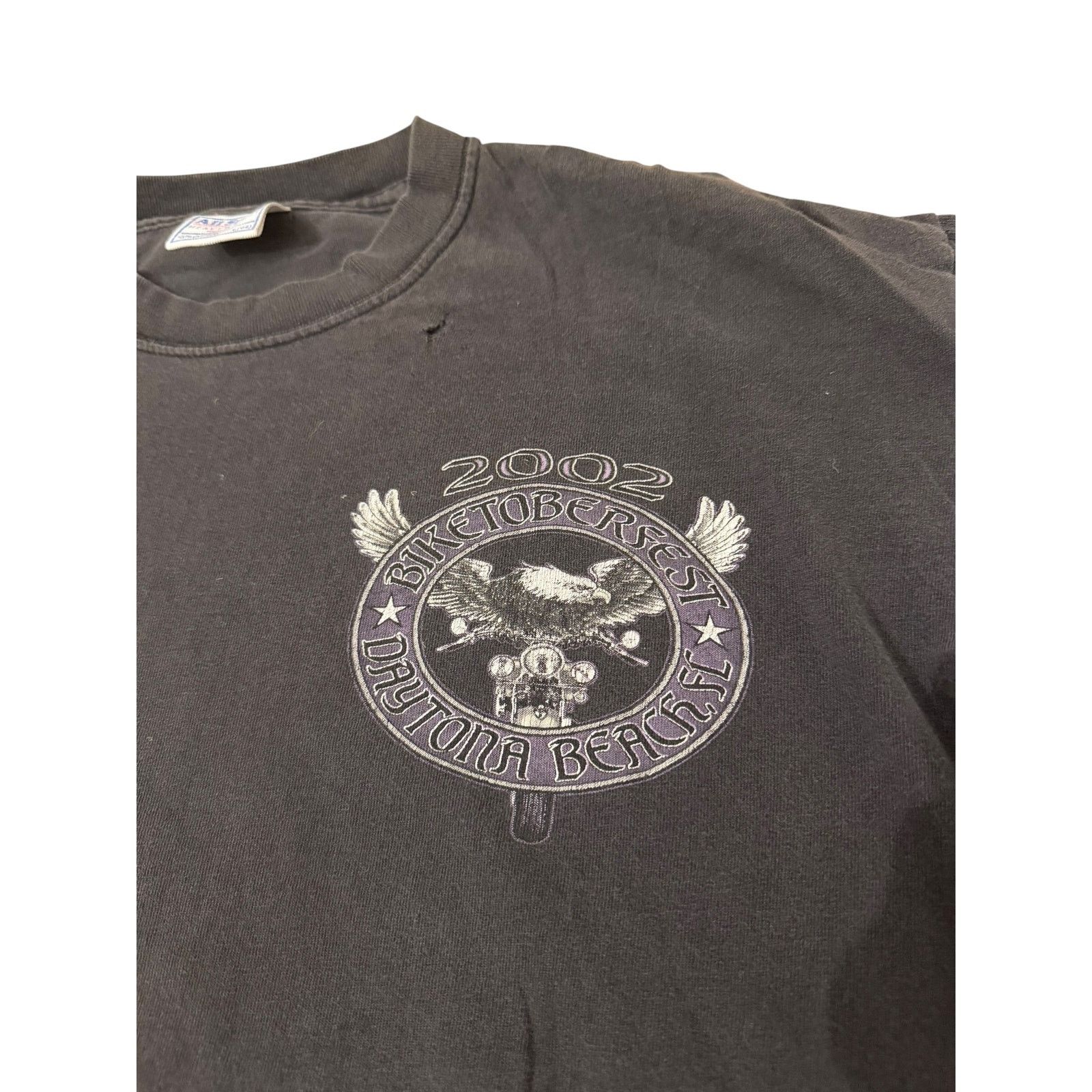 Vintage Vintage 2002 Biketoberfest Daytona Beach Eagle Tee - Florida Size US XL / EU 56 / 4 - 6 Thumbnail
