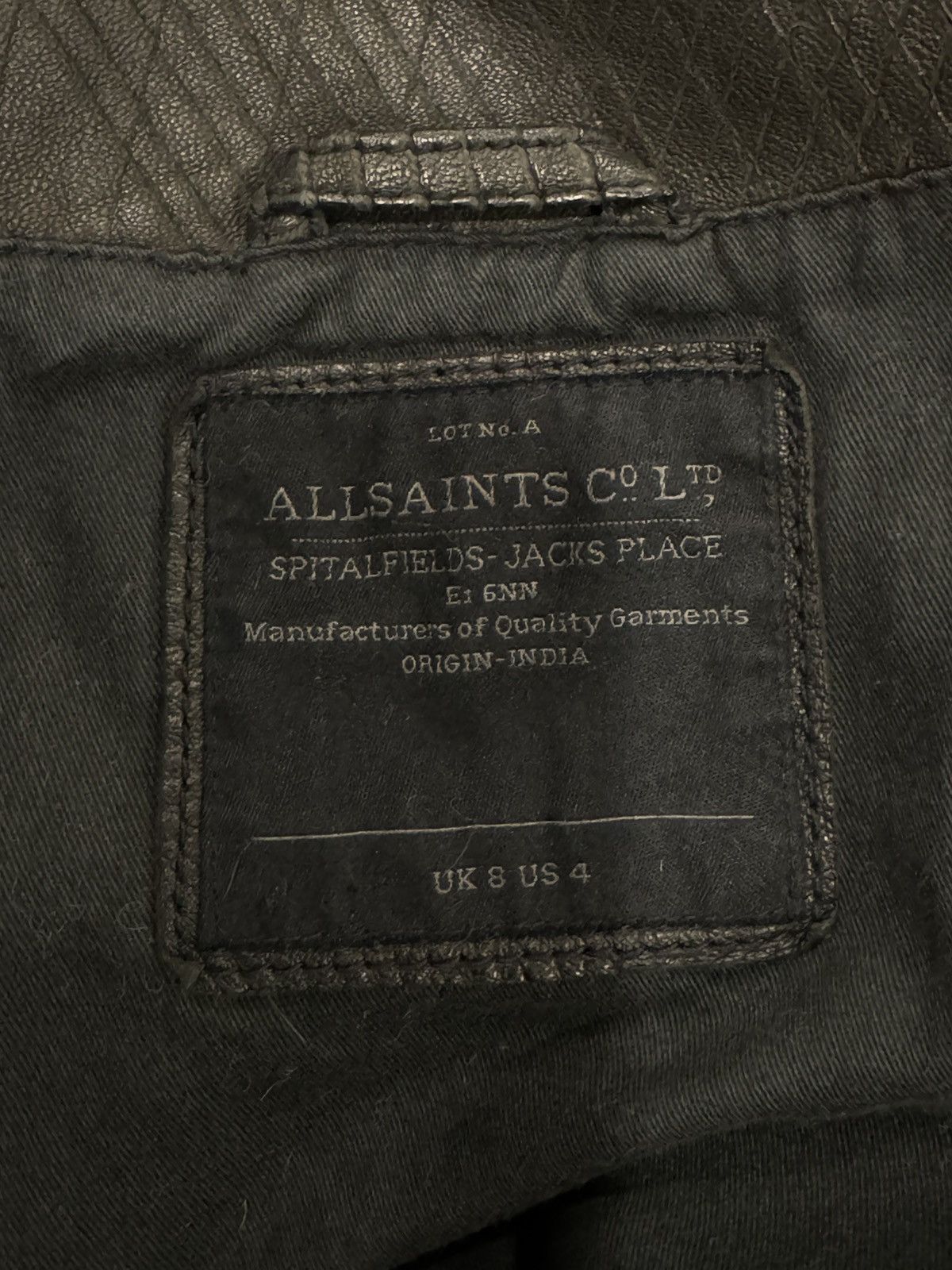Allsaints Allsaints - Brown/Black Leather Bomber Jacket Size S / US 4 / IT 40 - 2 Thumbnail