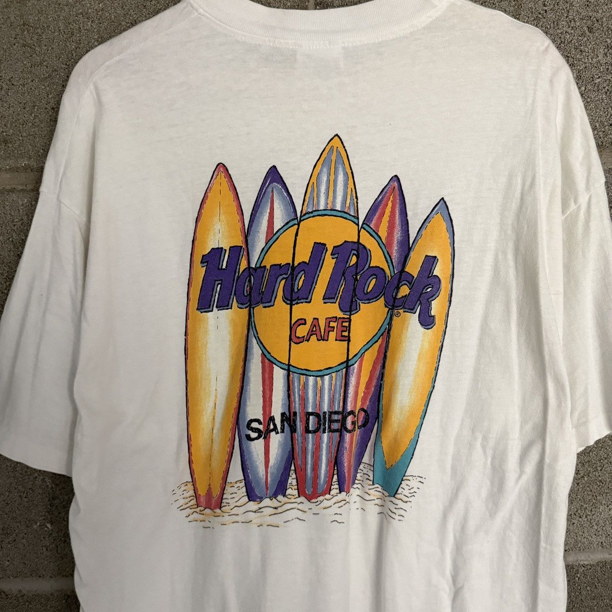 Hanes VTG Hanes Hard Rock Cafe San Diego Surf White Tee Mens XL Size US XL / EU 56 / 4 - 5 Thumbnail