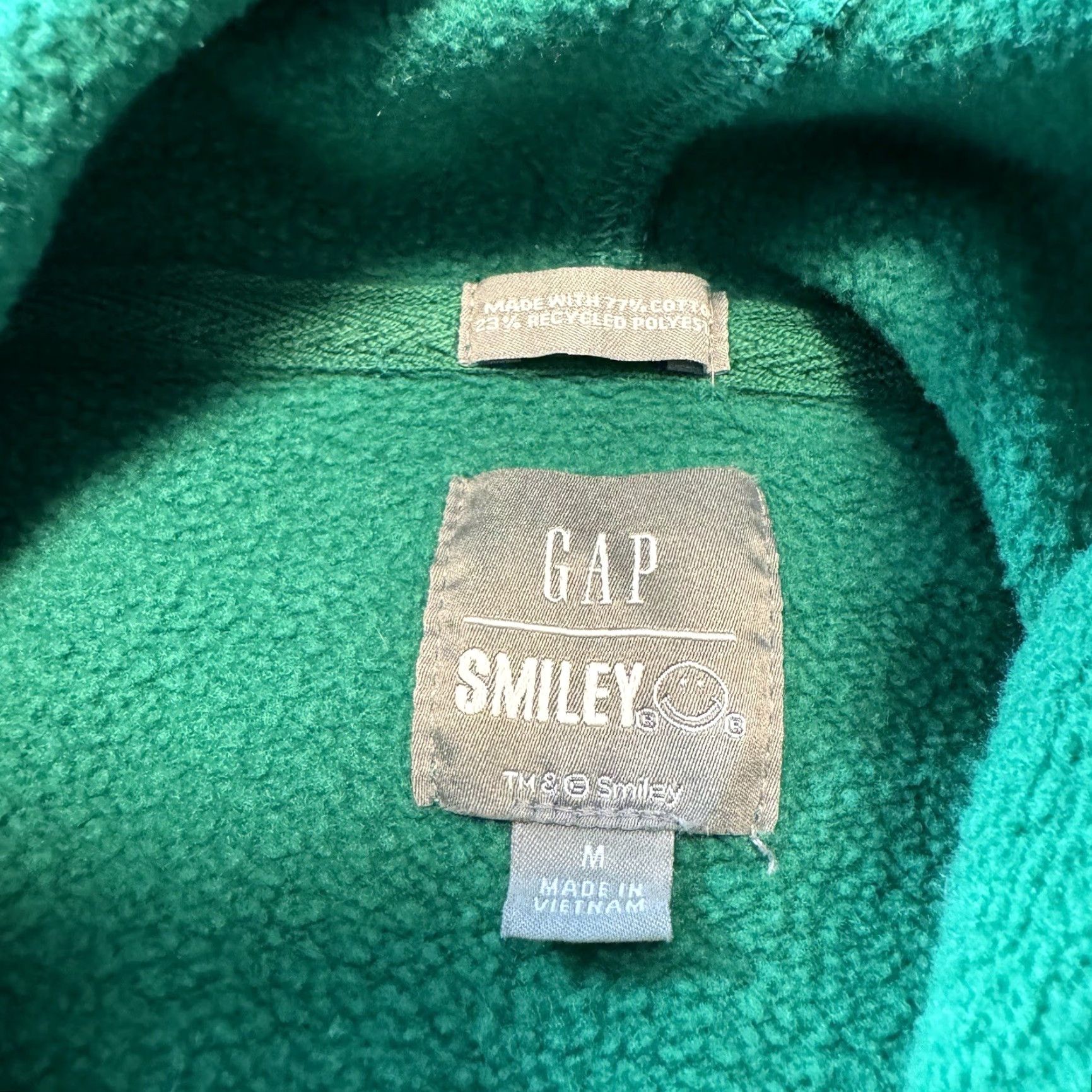 Gap GAP Smiley Hoodie Men’s Size Medium Green Yellow Pullover Hooded Logo Pocket Series Holiday Green Mens Regular Size Medium Hoodie Size US M / EU 48-50 / 2 - 5 Thumbnail