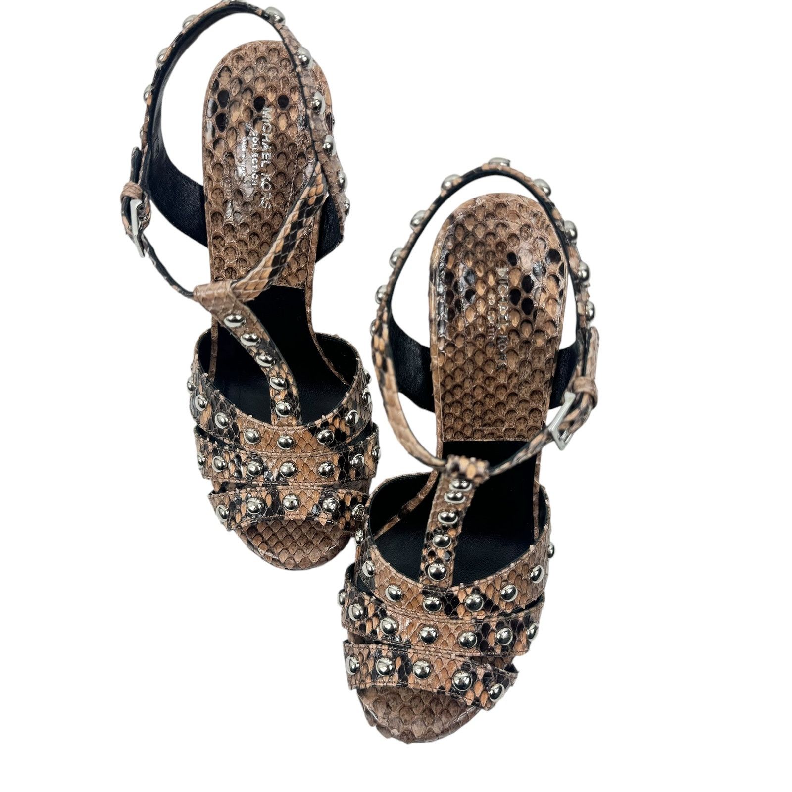 Michael Kors NEW Michael Kors Collection Rosanna Studded Python Sandals Size US 7.5 / IT 37.5 - 4 Thumbnail