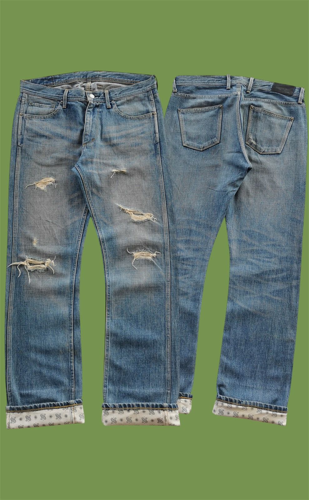 Japanese Brand Paisley Pat Monkey Time United Arrows Japan Jeans Size US 33 - 14 Thumbnail