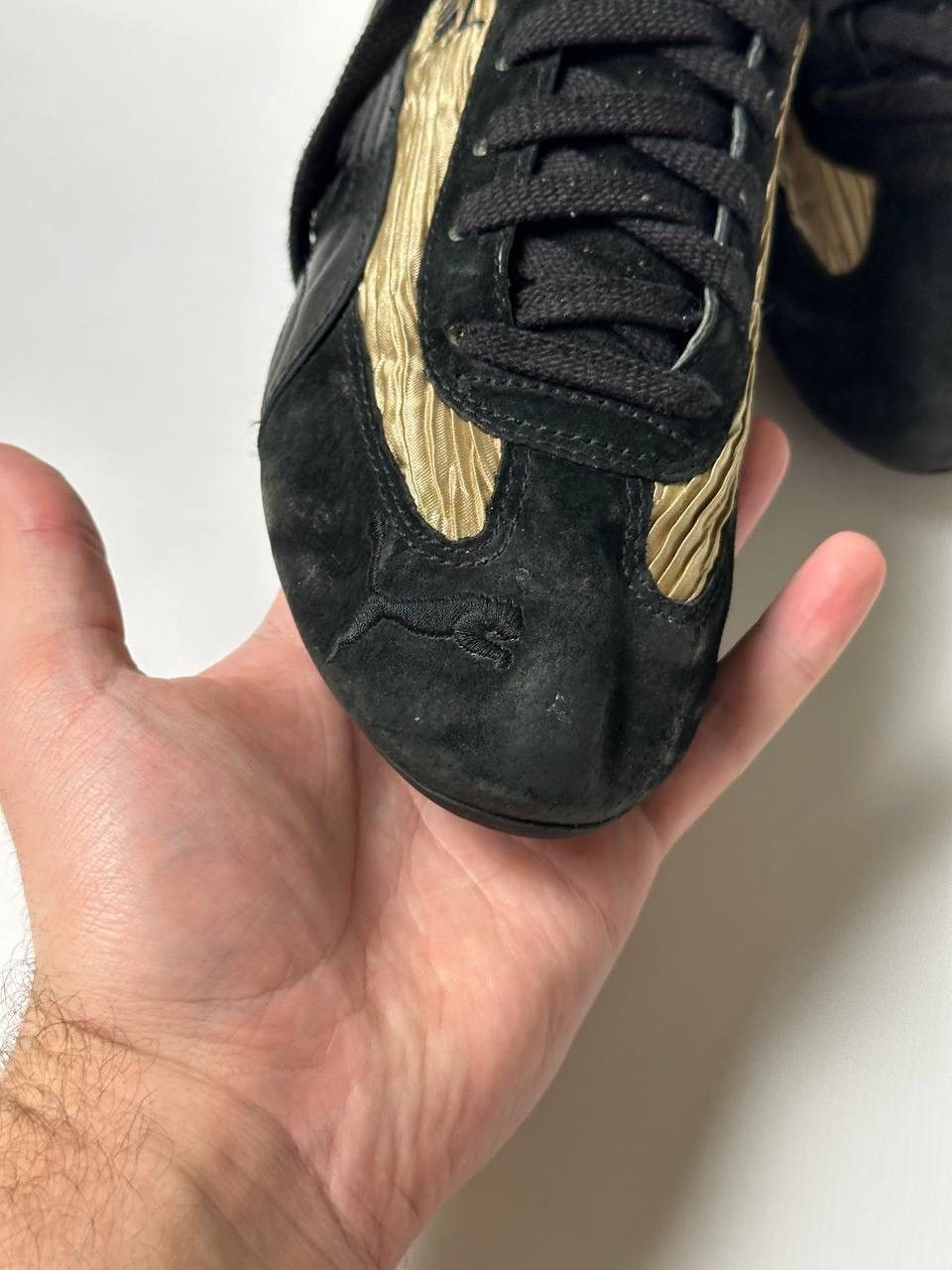 Puma Vintage Rare Puma Speed Cat 00s Shoes Gold/Black Size US 8.5 / IT 38.5 - 4 Thumbnail
