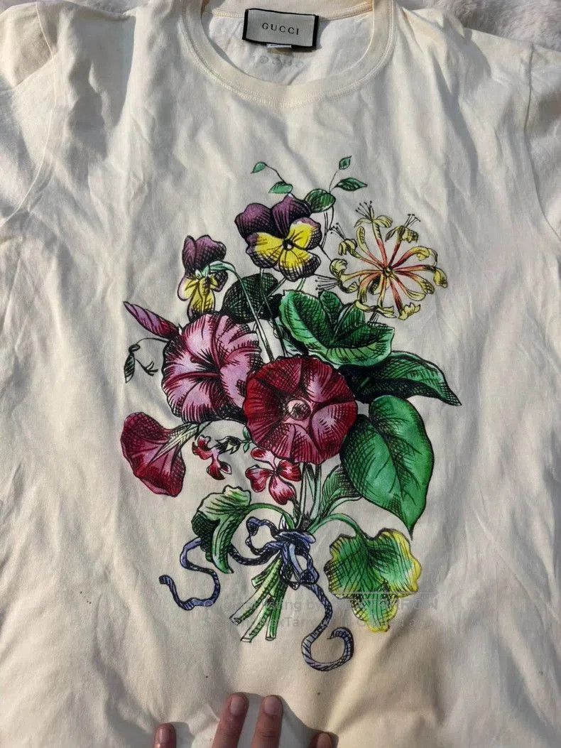 Gucci Gucci Floral Print Short Sleeve T. Size US M / EU 48-50 / 2 - 2 Thumbnail