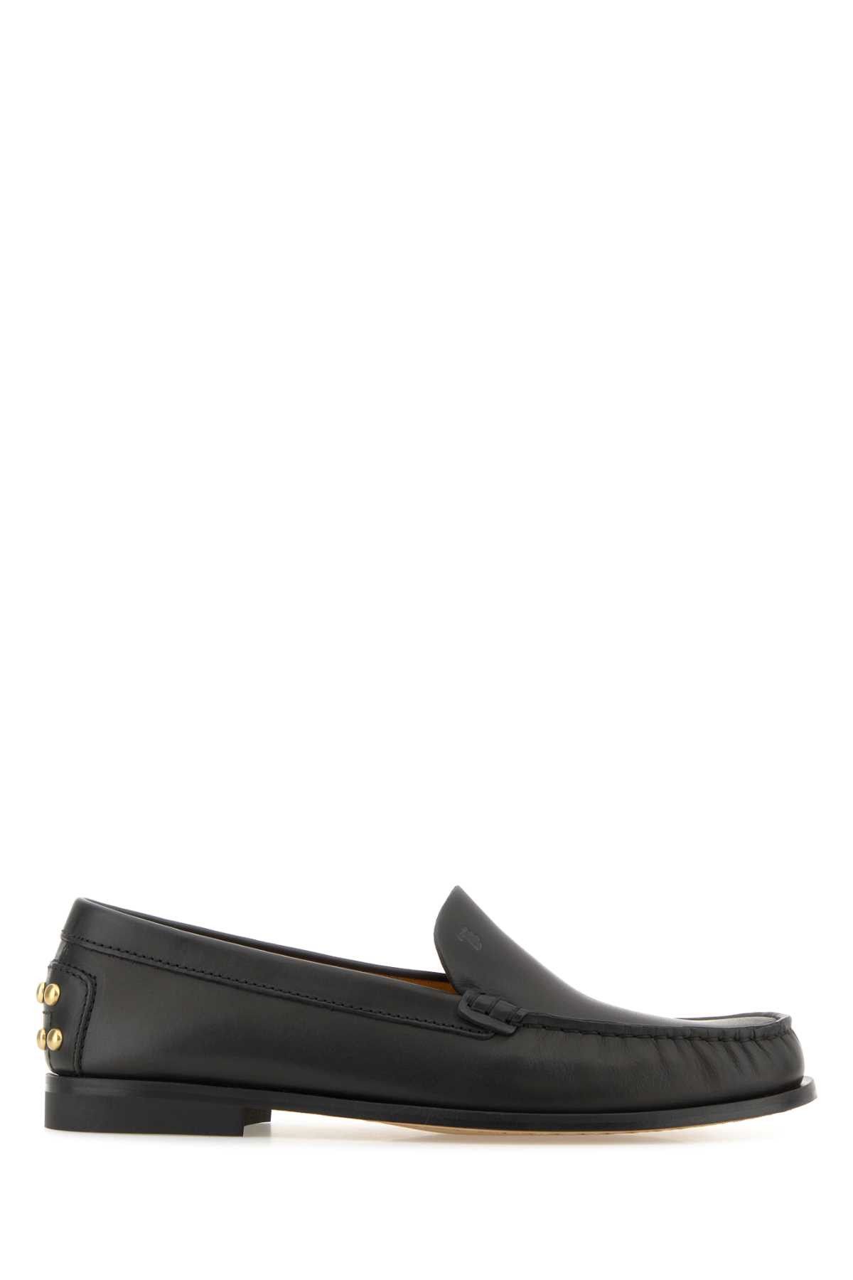Tod's Black Leather Loafers Size US 6 / IT 36 - 1 Thumbnail