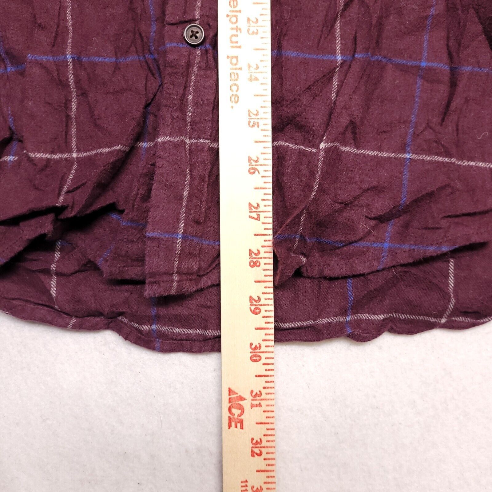 Croft & Barrow Croft & Barrow Windowpane Flannel Shirt Mens Size XL Maroon Size US XL / EU 56 / 4 - 8 Thumbnail