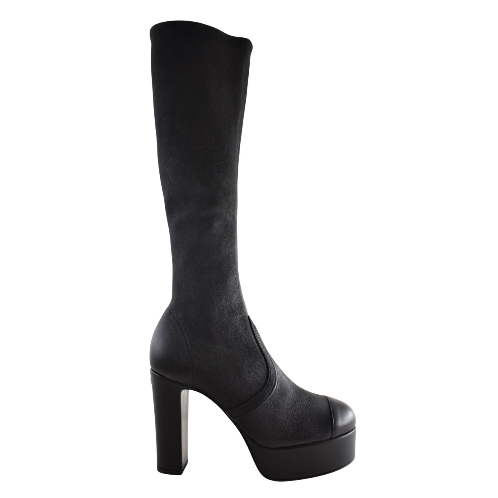 Chanel Chanel24K Stretch Lambskin CC Platform Knee High Boots 37.5C Size US 7.5 / IT 37.5 - 2 Thumbnail