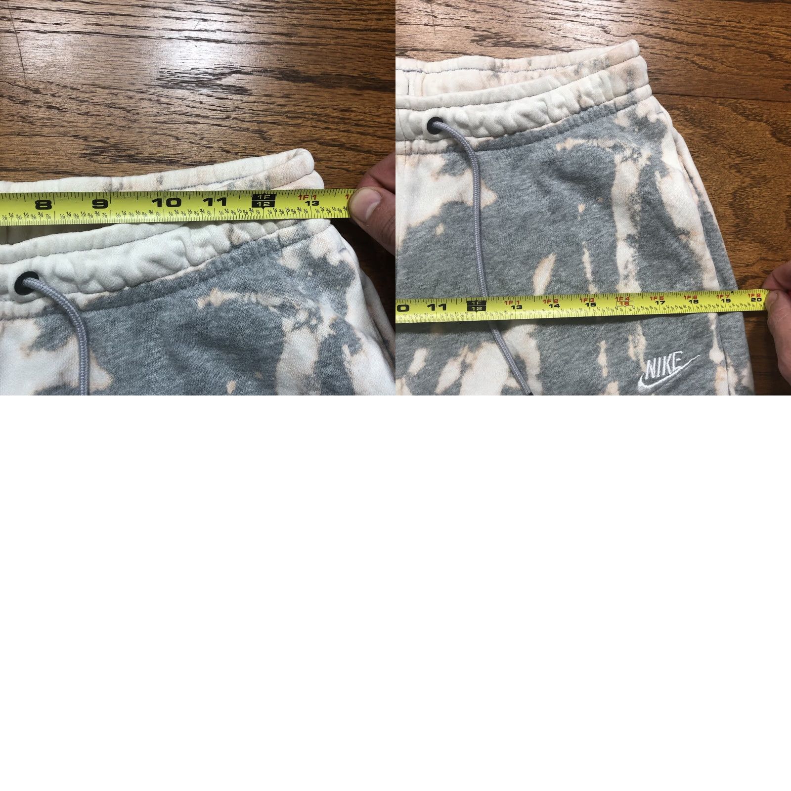 Nike VINTAGE Nike Sweatpants Joggers Gray Acid Wash Tie Dye Mens Small 1 Of 1 Drawstring Pockets Tapered 90s Athleisure University Logo Size US 29 - 9 Thumbnail