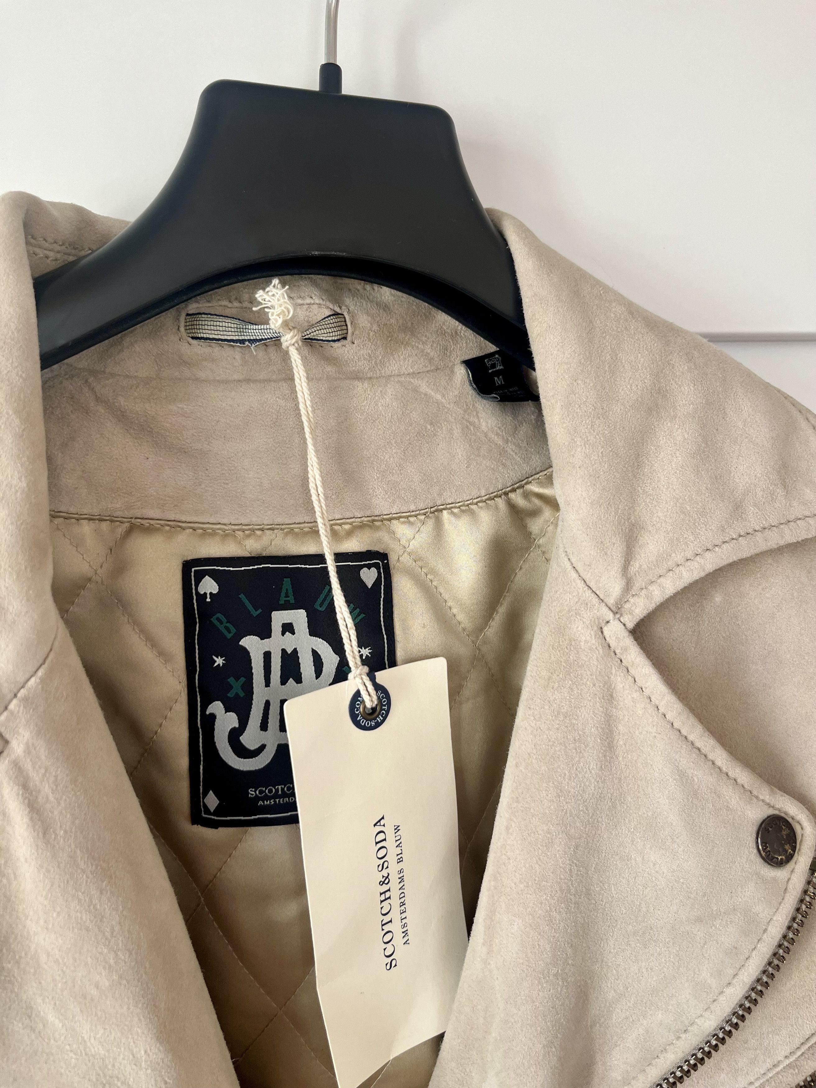 Scotch & Soda Scotch & Soda Amsterdam Blauw Suede Biker Jacket Size M Size US M / EU 48-50 / 2 - 4 Thumbnail