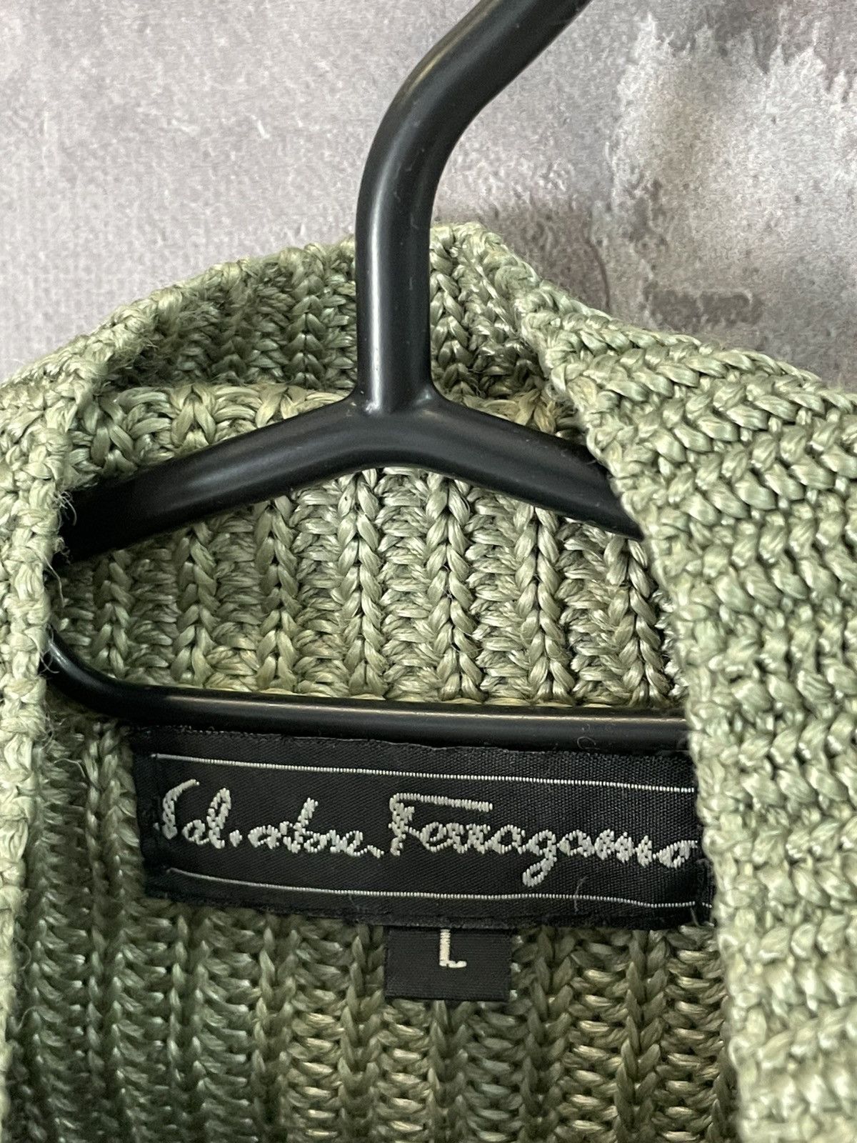 Salvatore Ferragamo × Vintage Vintage Y2K zip up ribbed Silk Salvatore Ferragamo sweater Size L / US 10 / IT 46 - 2 Thumbnail